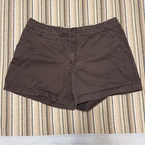 Old Navy Women’s 12 Brown Khaki Shorts 5” Inseam Summer Casual Beach Vacation